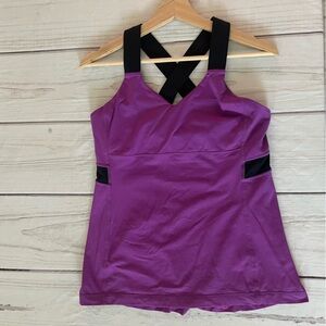 Lululemon Athletica Purple Tank Top with Black Straps